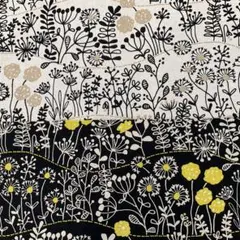 【メーカー生産終了】コットンこばやし　う早この布　北欧風　花柄　ハンドメイド生地