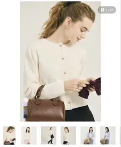 coca 金ボタンニットカーディガン