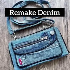 リメイクデニム ポシェット 財布 ショルダー バッグ AF