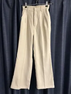 Neuna used 古着アイボリー ワイドパンツ オフィスカジュアルフォーマル