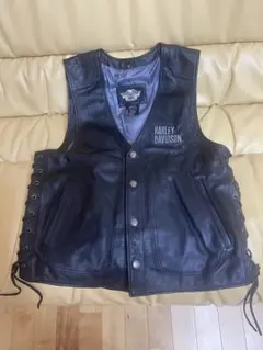 HARLEY-DAVIDSON レザー ベスト ブラック