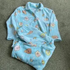 水色 フリースパジャマ 130cm すみっコぐらし