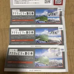 日本駐車場開発株主優待　リフト及びアクティビティ割引券