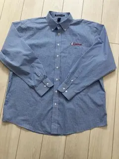 ギンガムチェックシャツ　2 XL ブルー系