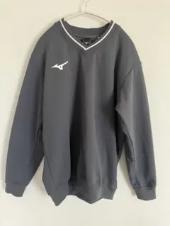 Mizuno グレー Vネック 長袖 トレーナー　Sサイズ