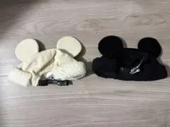 disney ミッキー ボアコーデュロイキャップ　ペア ディズニーランド