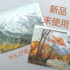 ▫新品未使用▫がんぴ舎 お得♪『紅葉新雪』『秋の山道』ちぎり絵キット