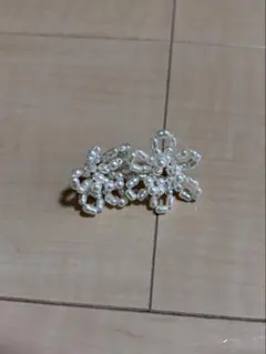 パール　フラワーピアス　結婚式　ブライダル