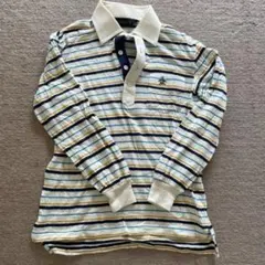 Munsingwear 長袖ポロシャツ ボーダー柄