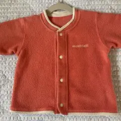【美品】mont-bell 長袖アウター フリース オレンジ 90cm