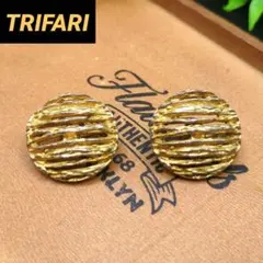 TRIFARI トリファリ ヴィンテージ イヤリング ゴールド ラウンドのサムネイル
