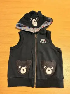 DOUBLE.B クマフード ベビーベスト 90