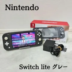 Nintendo Switch Lite グレー 充電器付き - メルカリ