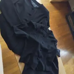 ブラックスカートスーツ  スリーセットアップ