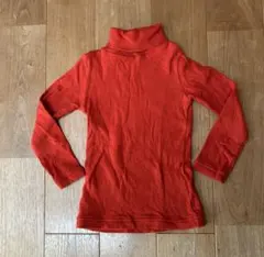 トイトイトイ　キッズ　110㎝　ハイネック　プルオーバー　カットソー　レッド