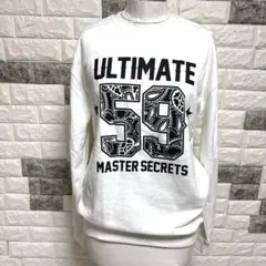 新品未使用【LECONFORT】長袖トレーナーL前プリント大きめサイズゆったり