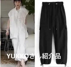 公式完売品ドロストカーゴパンツFフリーサイズ黒ブラックGRL Y2K YUKKO