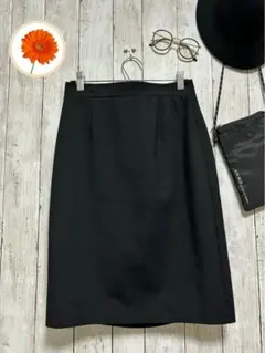 F【Roomy's】黒タイトスカート　バツグンの伸縮性　ウエストゴムで楽ちん♪のサムネイル
