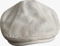 リネンベレー帽キャスケットキャップ通気性カジュアルアイビーハット60cm