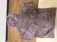 GU フリースパーカー くま耳 ルームウェア パープル Lのサムネイル