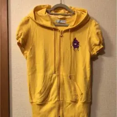 adidas アディダス 半袖パーカー イエロー サイズM