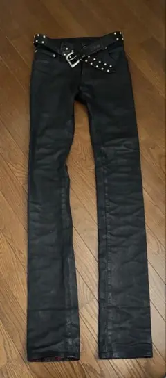 クリスタルゼブラ コーティング フレアパンツ ベルボトム Lサイズ 