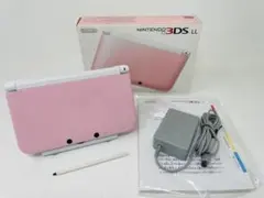 【極美品】ニンテンドー 3DS LL ピンク×ホワイト 箱 アダプタ 付き
