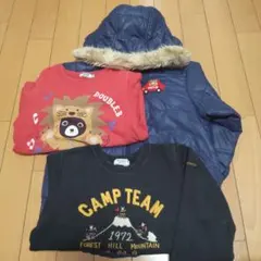 DOUBLE-B トレーナー２枚　ホットビスケットジャンバー　セット　ミキハウス