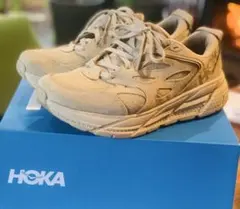 C*G様 【1回使用/美品】HOKA クリフトンL ベージュ 27cm Clif 発売中【HOKA ONEONE CLIFTON L】ベージュのワントーンが