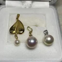 パール　ペンダント　トップ　セット