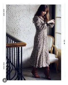 Floral Print Lace Trimmed Dress