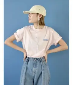 ungrid カラーエンブロイダリーTee
