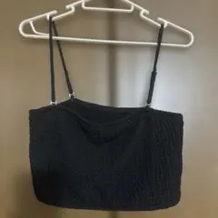 【12/16まで限定価格！】GU ブラックニットビスチェ