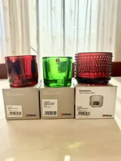 イッタラ マリメッコ　KIVIキャンドルホルダー3個セットiittala
