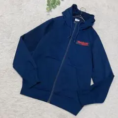 Reebok　CLASSIC フードありパーカー　ネイビー　Ｍ　刺繍ロゴ