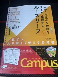 ルーズリーフ参考書 中学1年生の5教科をまとめて整理する