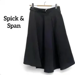 スピックアンドスパン フレアスカート 38 M 黒 日本製 美シルエットのサムネイル