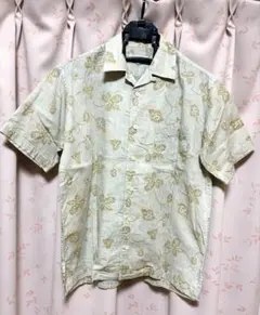 リーフ柄 半袖シャツ メンズ　半袖シャツ　Mサイズ　 半袖 メンズ夏服　紳士服のサムネイル