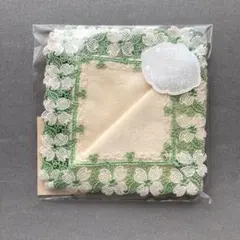新品未使用♪近沢レース タオルハンカチ ハナミズキ アイボリー