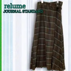 ❤特価✨美品✨ Relume チェック柄フレアセミマーメイドスカート 　Sサイズ