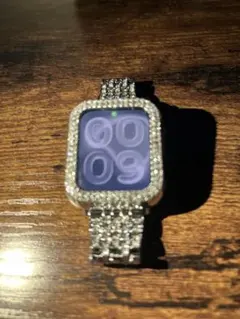 Apple Watch クリスタルバンド シルバー