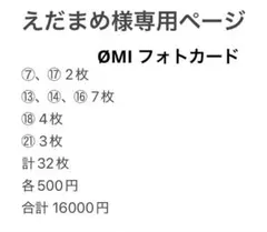 えだまめ様専用ページ