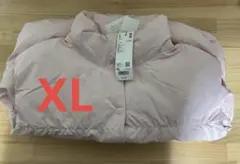 【訳あり】新品　ユニクロ　c ダウンクロップドベスト　XLサイズ　ピンク