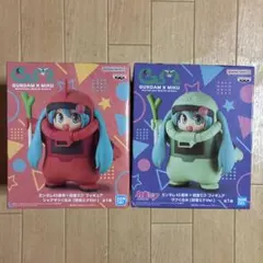 ガンダム45周年×初音ミク フィギュア-ザクぐるみ&シャアザクぐるみ-2種セット