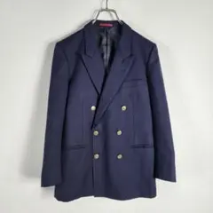 DURBAN ダブルブレスト金ボタンテーラードジャケット 紺ブレ M