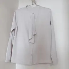 ハニーズ GLACIER ボウタイブラウス ライトグレー M