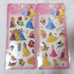 ディズニー　Disney プリンセス　シール　ポップシール　ぷくぷく　立体