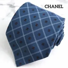 クリーニング済✨️CHANEL ネクタイ ココマーク 鍵 キー 総柄 シルク