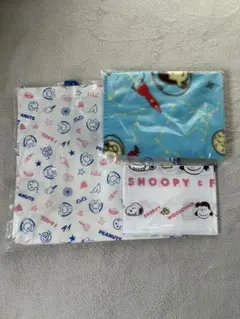 AOKI ノベルティグッズセット SNOOPYバッグ・ブランケット・手ぬぐい