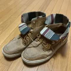 ベージュ スエード ハイカットシューズ